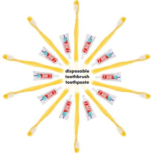 5/10/15Pcs Disposable Wash Tooth Brush Suits Portable Hotel Toothbrush Toothpaste Wrapped Travel Portable Tooth Cleaing TSLM1