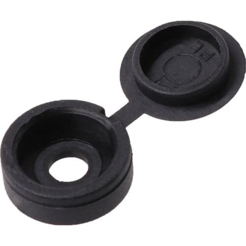 Q9QD 50Pcs Hinged Plastic Screw Cover Fold Cap Button For Furniture Decorative Cover