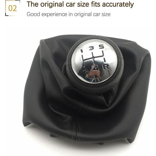 For Peugeot 301 307 308 407 3008 / Citroen C2 C4 Saxo XSARA Class-Z Gear Shift Knob With Leather Cover, 5 Speed ​​Manual