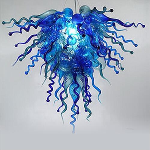Hand Blown Glass Chihuly Style Chain Chandelier Lighting Mouth Blown Glass With 110v-240v LED Bulbs