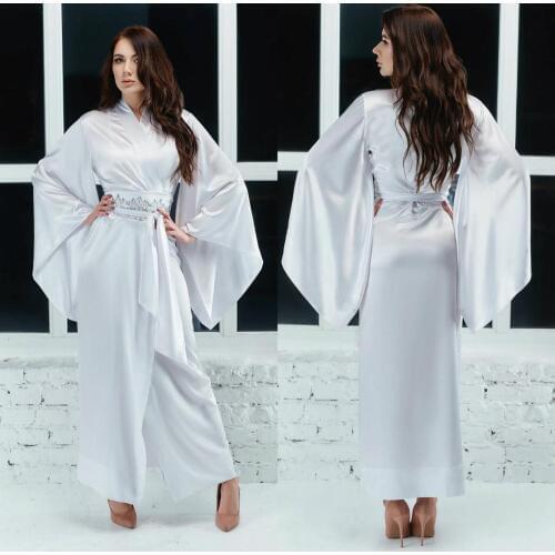 Silk Satin Bridal Gowns Long Bathrobe Women Lingerie Nightgown Pajamas Sleepwear Womens Luxury Gowns Housecoat Nightwear