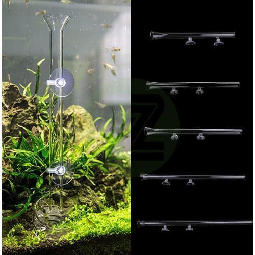 Aquarium Feeding Tube Shrimp Feeding Food Tube with Suction Cup, Glass Feeder Feeding for Aquarium Fish Tank