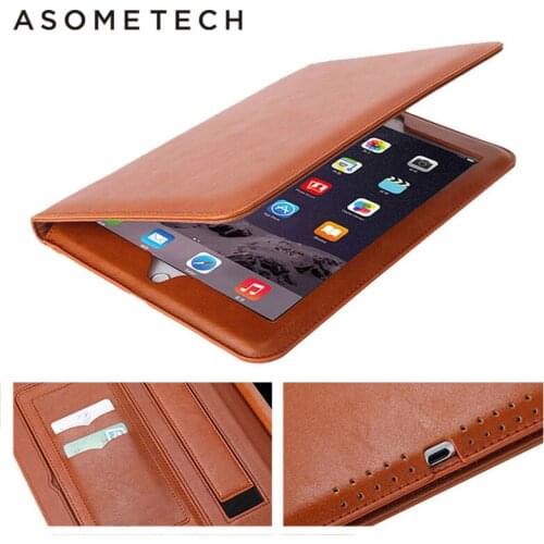 Ultra soft PU leather case For ipad 12.9 air 1 air 2 Cover Retro Magnetic Hand strap tablet Holder Stand Flip Funda