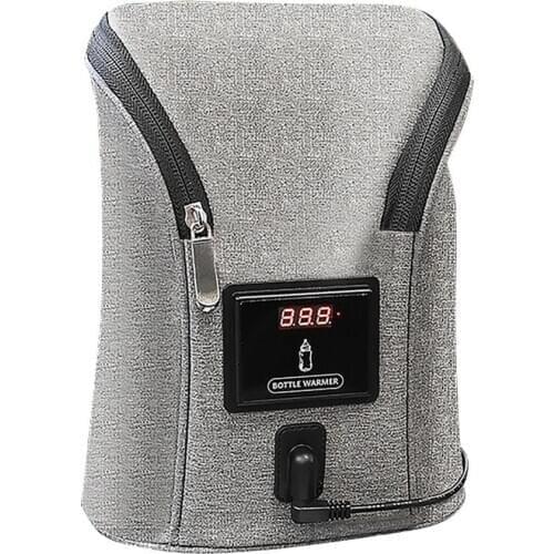 USB Baby Bottle Warmer Heater Insulated Bag Travel Cup Portable In Car Heaters Drink Warm Milk Thermostat Bag For Feed Newborn