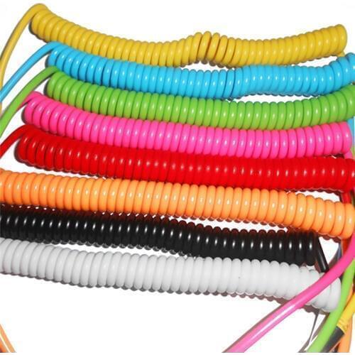 1Pcs 3.5 mm Car AUX Auxiliary Coiled Stereo Audio Cable Cord Stereo Audio Male to Male Portable Cable for PC Phone Male To Male