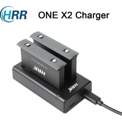 HRR Dual USB Battery Charger for Insta360 ONE X2 , With 60cm Type-c charging cable for Insta 360 One X2 Accessories