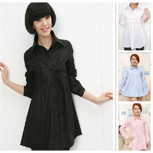 Plus size XL-9XL (Bust 135cm) new Korean version of the fat MM large size shirts women long style casual shirt Slim cover belly