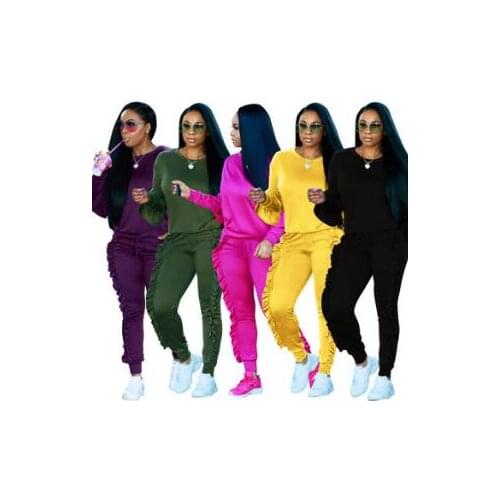 CMYAYA 8 colors S-3XL autumn/winter Womens Set fashion sexy women solid patchwork suits casual nightclub party tracksuit S3242