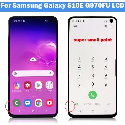 Original used S10e lcd small point For SAMSUNG Galaxy S10E G970U G970F LCD Display Touch Screen Digitizer Assembly With Frame