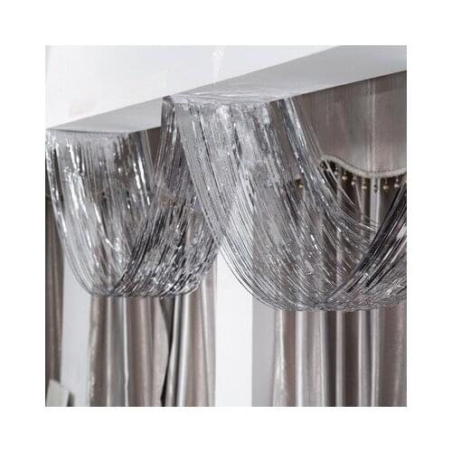 10pcs 4.5M Metallic Foil Fringe Shimmer Backdrop Ceiling decoration Wedding Party Wall Decoration Booth Backdrop Tinsel Glitter