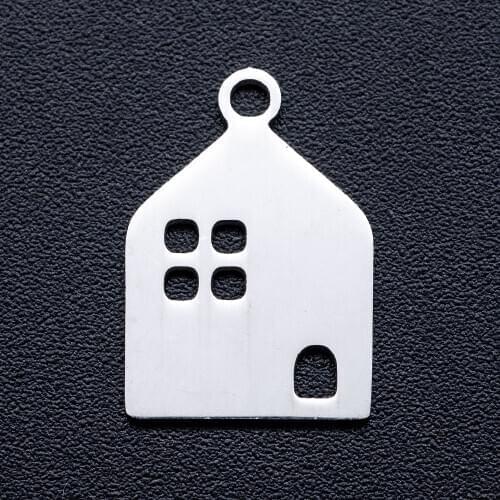 10pcs/lot Sweet House DIY Jewelry Charms Wholesale 100% Stainless Steel Never Tarnish Pendants Dropshipping Accept OEM Orders