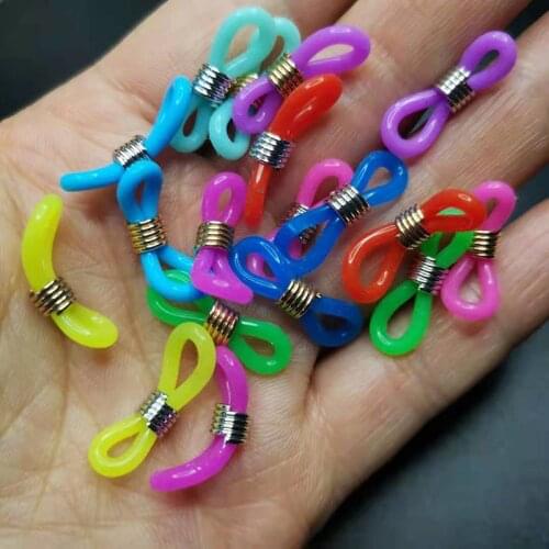20pcs Colorful Ear Hook Eyeglasses Spectacles Chain Glasses Retainer Ends Rope Sunglasses Cord Holder Strap Loop Connector