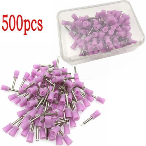 500pcs purple Dental Polishing Polish Prophy Cup Bowl Brush Latch Type