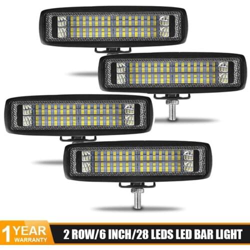 6 inch Led Light Bar Offroad wide flood Work Light 28W Led Working Lights Car Accessories for Off Road Truck ATV 4x4 SUV 12V 24V