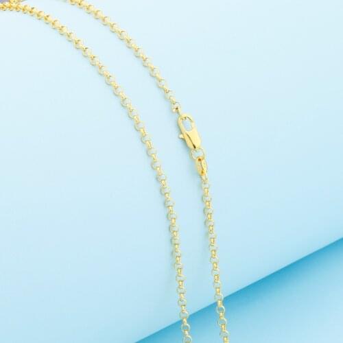 Gold Filled Necklace Chains With Lobster Clasps Set Fashion CROSS Stylish Unisex Chains Jewelry 3MM 1/5Pcs