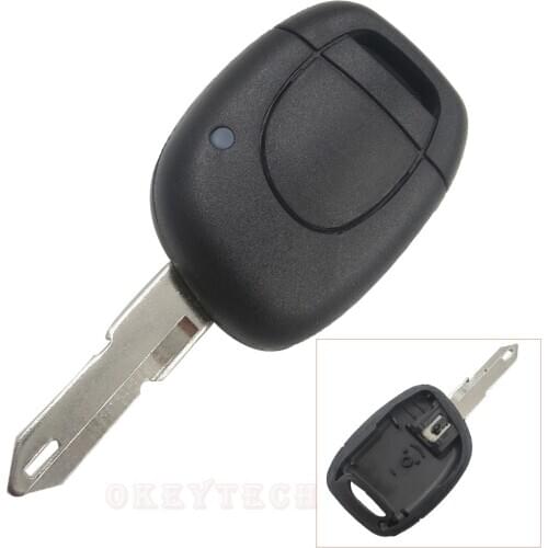 Okeytech For Renault Twingo Clio Kangoo Master Remote Car Key Shell 1 Button with NE73 Blank Uncut Blade Auto Key Cover Case Fob