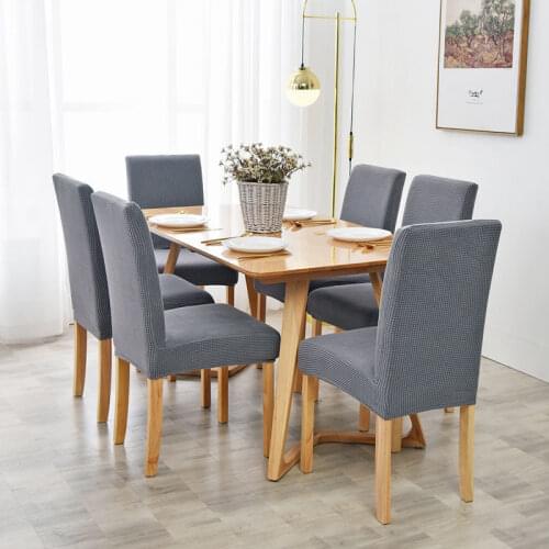 1/2/4/6Pcs Polar Fleece Dining Room Chair Cover Stretch Elastic Dining Chair Slipcover Spandex Case for Chairs housse de chaise