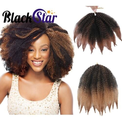 Afro Synthetic Crochet Marley Braid Hair Extension For Black Women Kanekalons Kinky Twist Braiding Hair