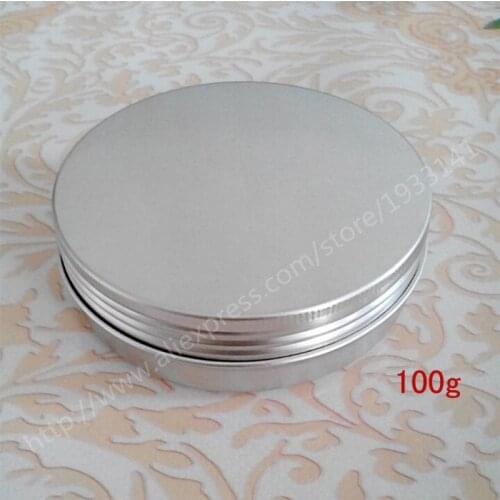 In stock 300Pcs 100 Gram Aluminum Jar With Lid Cosmetic jars Empty Cosmetic Containers, 100G Containers Cream Jars