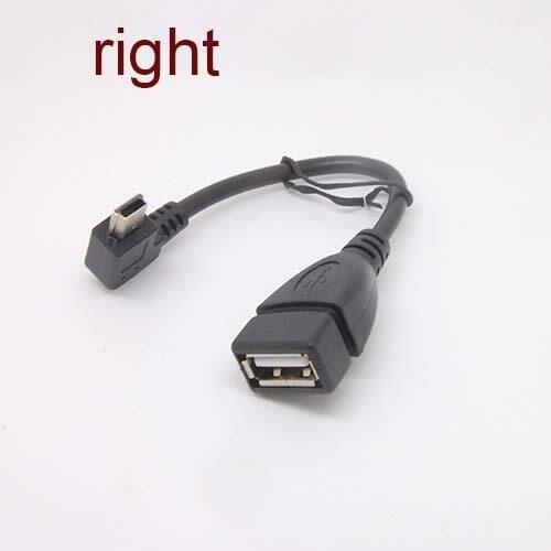 90Degree right Angle Mini 5pin USB Male to USB Female Charger Data Adapter cable NEW