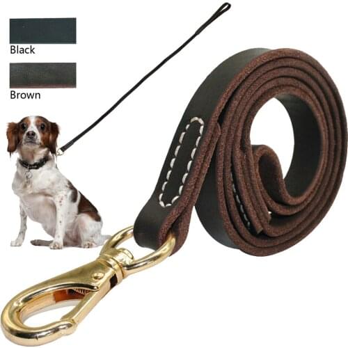 Genuine Leather K9 Working Dog Pet Training Leashes Quality Dog Leash