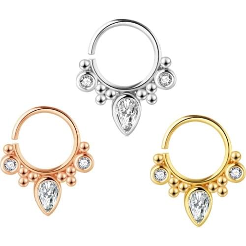 1PC Septum Piercing Nose Ring Daith Hoop Piercings Nariz Earrings 18G 20G Conch Rook Piercings Body Jewelry