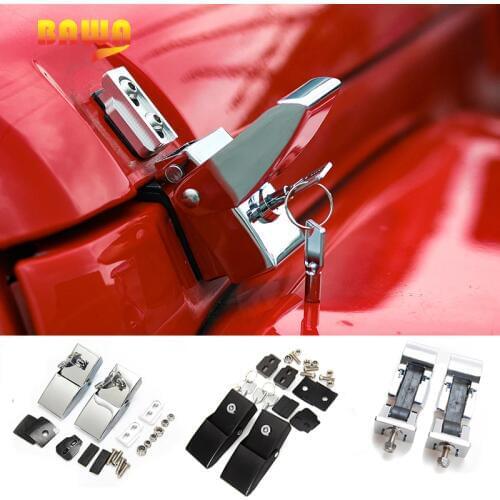 BAWA Lock Hood Set With Key for Jeep Wrangler JK JL 2007-2018 Engine Cover Accessories for Jeep Gladiator JT 2018 2019 2020