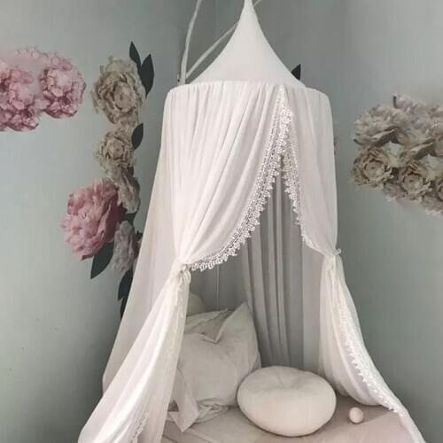 Childrens Kids Bed Lace Canopy Bedcover Mosquito Net Curtain Bedding Dome Tent 667A