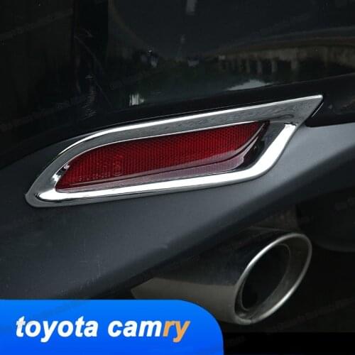 Lsrtw2017 Car Rear Foglight Lamp Cover Frame Trim Styling for Toyota Camry 2018 2019 2020 2021 70 V70 Xv70 Trd Sport Edition