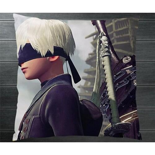 NieR Automata YoRHa 2B 9S Cartoon Two Side 40x40cm Pillowcase Pillow Case Cover Cushion Cosplay Manga Gift BED/SOFA/CAR Decor P7
