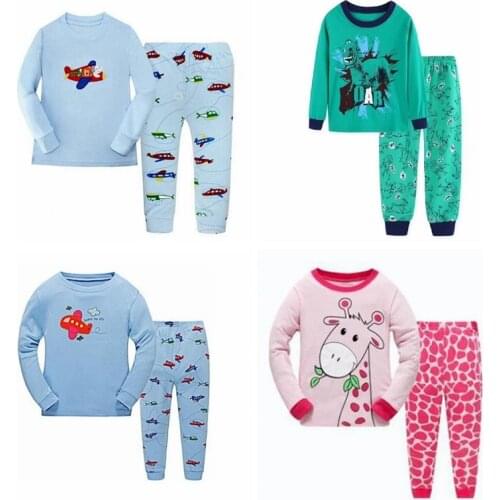 Newest Snug Baby Boys Girls Pajamas Children Long Sleeve Casual Clothes Set Bodysuit Kids Cartoon Sleepwear Homewear Nightwear