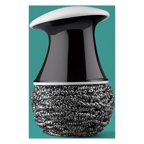 New Design Kitchen Stainless Steel Wire Ball Brush Strong Decontamination Pan Cleaning Brush Mushroom Handle Wash Pot Gadgets