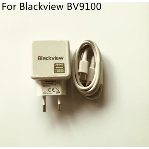 Original New Fast Charger Travel Charger + Type-C Cable For Blackview BV9100 MTK6765 6.3'' 1080x2340 Free Shipping