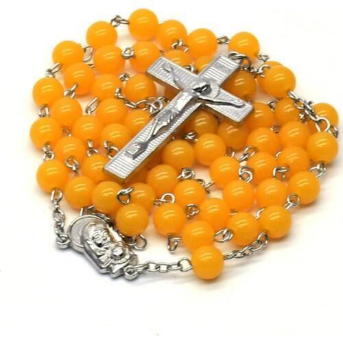 Rosary necklace cross necklace religious jewelry rosary