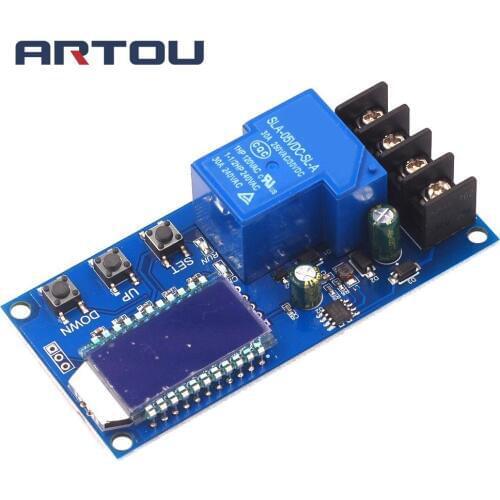 DC 6-60V 30A Storage battery Charging Control Module Protection Board Charger Time Switch LCD Display XY-L30A