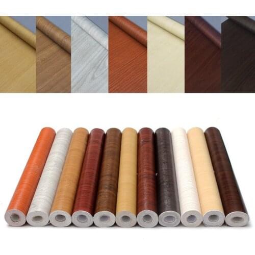 SUNSHINE 10M Wall Wood Grain Mural Decal Self PVC Wallpaper Film Sticker Decor_GF