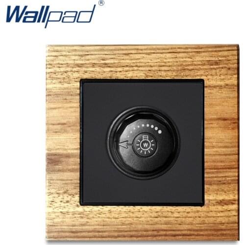 LED Dimmer Switches Wallpad Luxury Wall Light Switch Wooden Panel Knob Switches Interrupteur