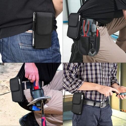 Tactical Cell Phone Pouch Holster Protable Wallet Card Waist Pack Outdoor Sports Nylon Carrying Case