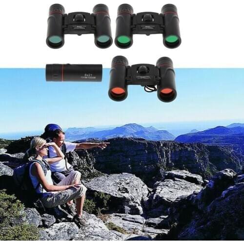 Top Quality 8X21 Binoculars Day Vision Binoculars Dual Focus Telescope 131m/10000m for Outdoor Travel Hunting Cmaping