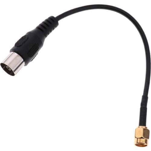 High Quality IEC DVB-T TV PAL female to SMA Male Jumper Pigtail Cable RG174