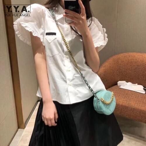 YueYueAngel Women's Ruffle Shirts