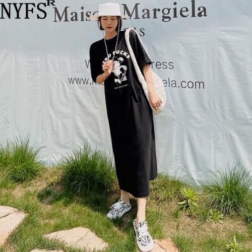 NYFS Summer Dress 2021 New Korean Back splicing wave dot Chiffon Woman Dress Vestidos Robe Elbise Fashion Long Dress