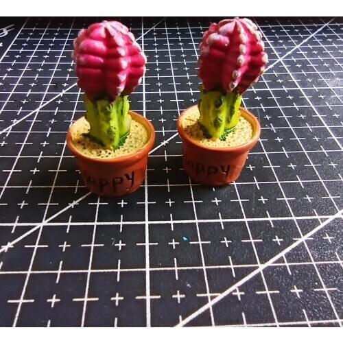 1pcs/lot Resin Simulation succulent plant happy pot 33mm Ornaments Micro landscape Ornaments Home Gardening Decorations