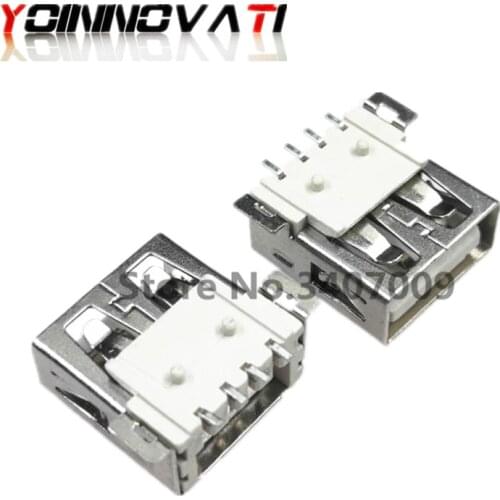 10PCS USB Type A Standard Port Female Solder Jacks Connector PCB Socket USB-A type SMT 4Pin