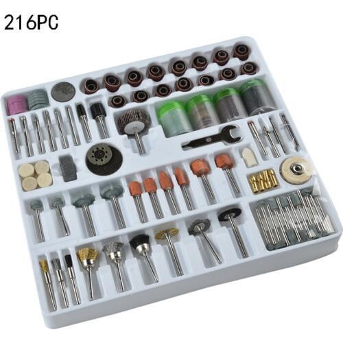 216Pcs/Set Wood Metal Engraving Electric Rotary Tool Accessory For Bit Set Grinding Polish Cutting Cut