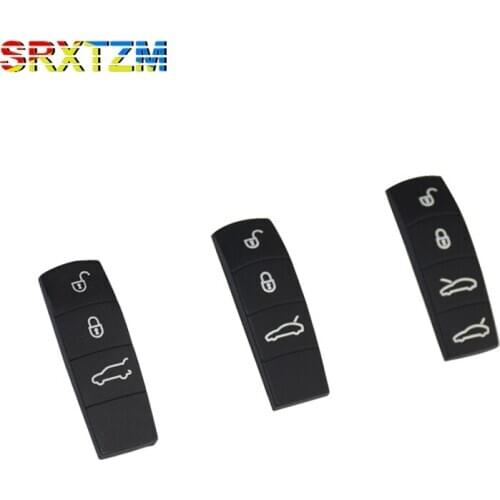 3/4 Silicone Car Key Button Pad Replacement For Porsche Cayenne Macan 911 Cayman Panamera 2011-2016 Car Accessories