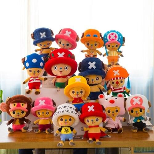 30cm One Piece Plush Anime Toys Tony Chopper Luffy Sabo Sanji Pattern Soft Stuffed Plush Dolls Toys Cute Cartoon Plush kid Gift