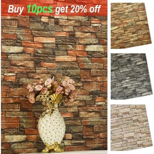3D Imitation Brick Wall Stickers Panel Waterproof Foam Self Adhesive Wallpaper Living Room Kids Bedroom Home Decals