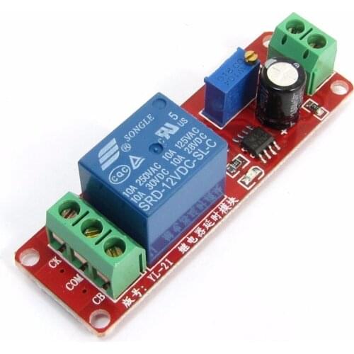 5PCS/LOT NE555 Timer Switch Adjustable Module Time delay relay Module DC 12V Delay relay shield 0~10S