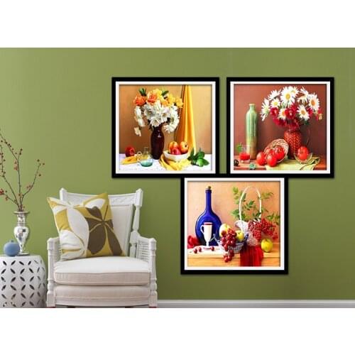 Embroidery Diamond Flowers Canvas Diamond Painting Dew Square Diamond Picture Of Rhinestones Cross-Stitch Kits Beads Embroidery